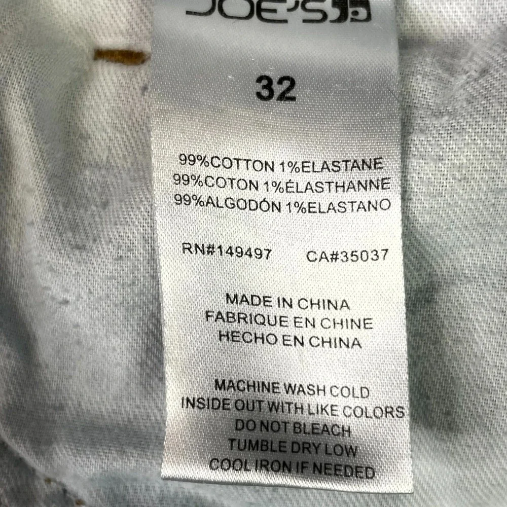 Joe's Jeans Mens 32 Blue Denim Light Wash Raw Hem Distressed Summer Streetwear